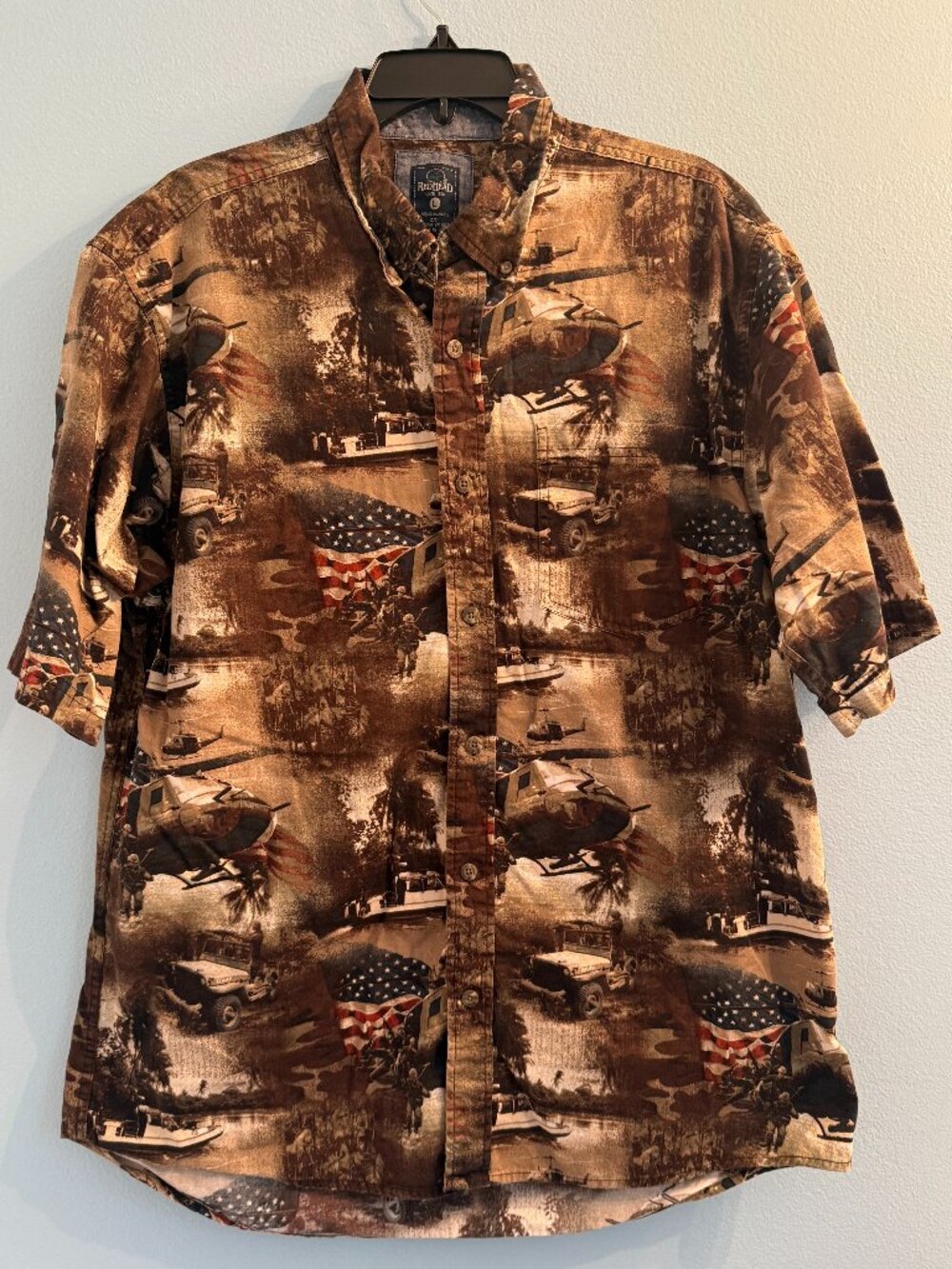 RedHead Patriotic USA Camo Men's Shirt L